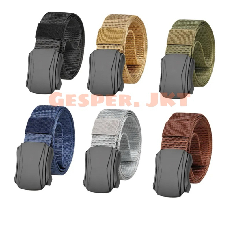 Gesper Ikat pinggang pria kepala Babet premium tali nylon