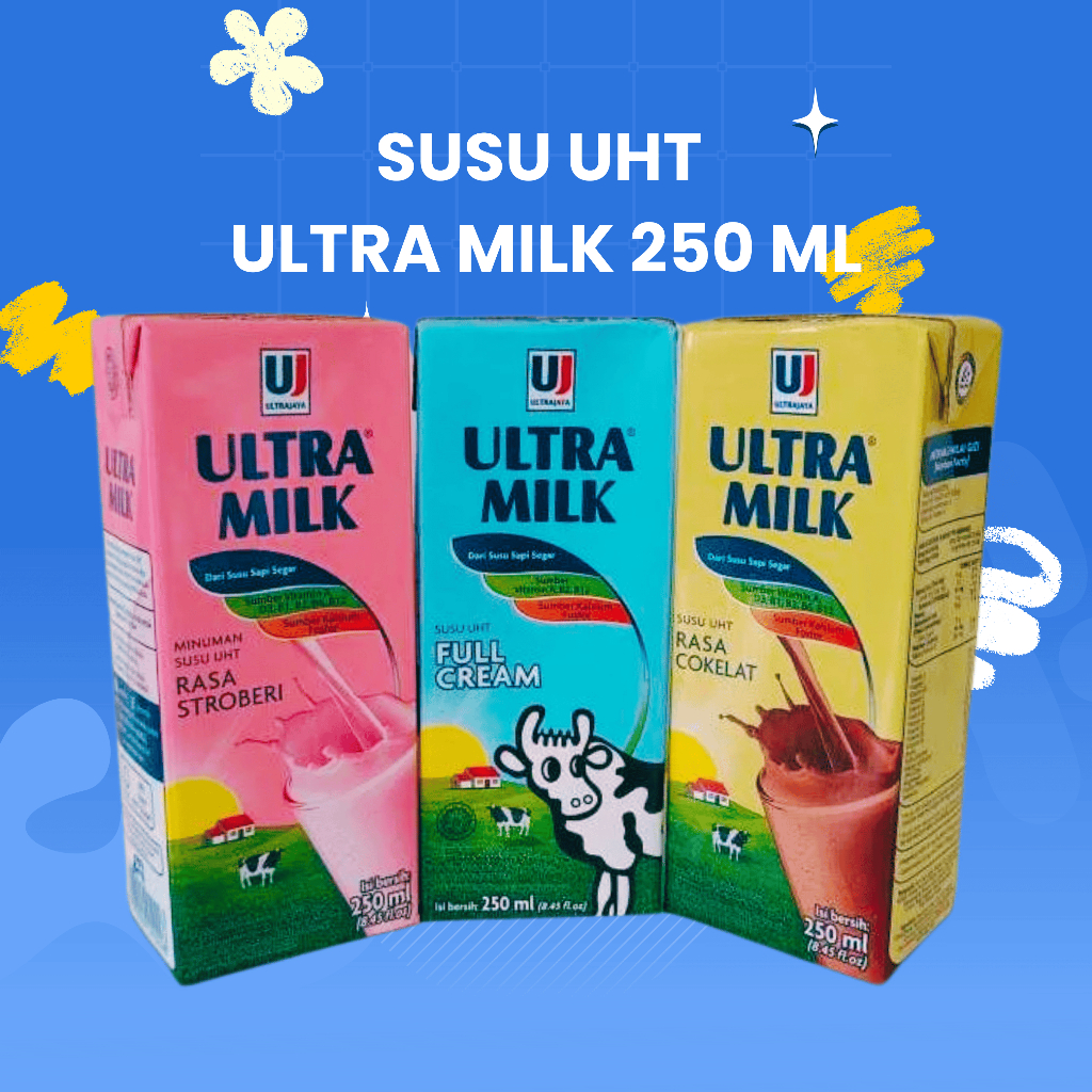 

Susu UHT Ultra Milk 250 ml All Varian / Full Cream / Strawberry / Coklat