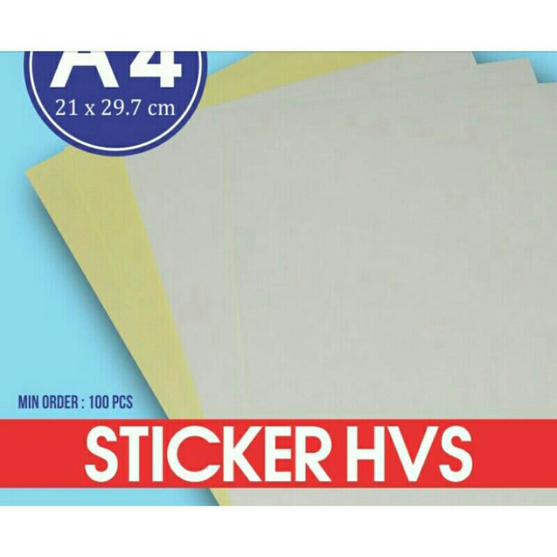 

Kertas Sticker HVS A4 printable/bisa diprint per lembar (min 100 lbr)