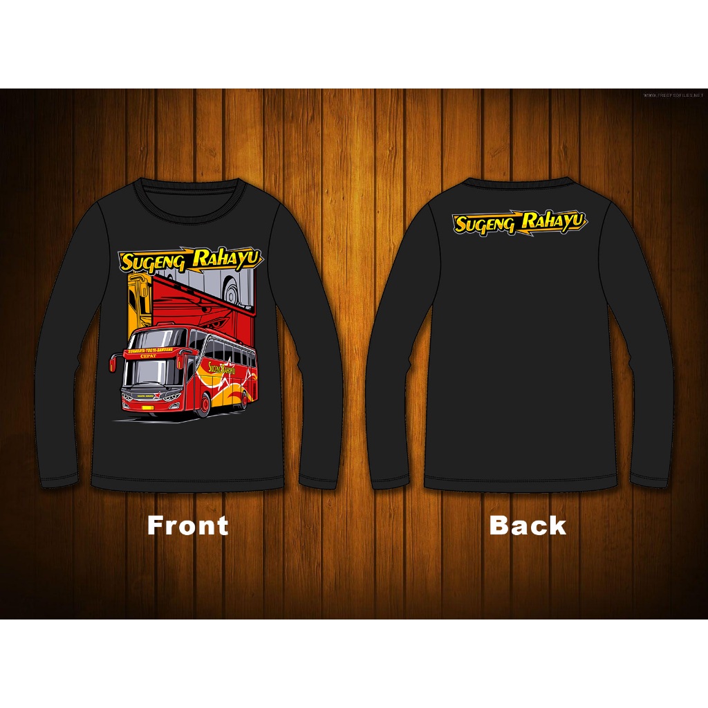 Baju Anak Bus Sugeng Rahayu Merah Size M ( 3 - 6 tahun ) Lengan Panjang