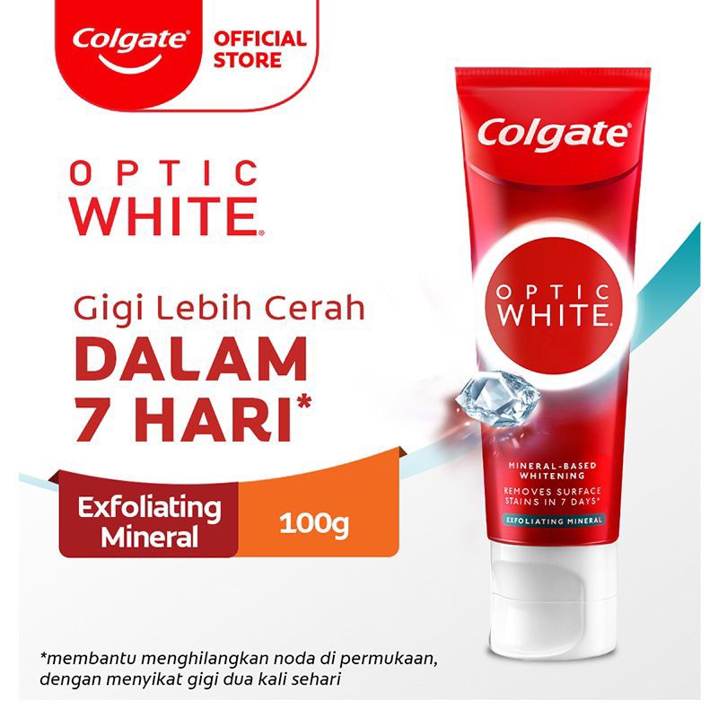 colgate optic white mineral based whitening 100g