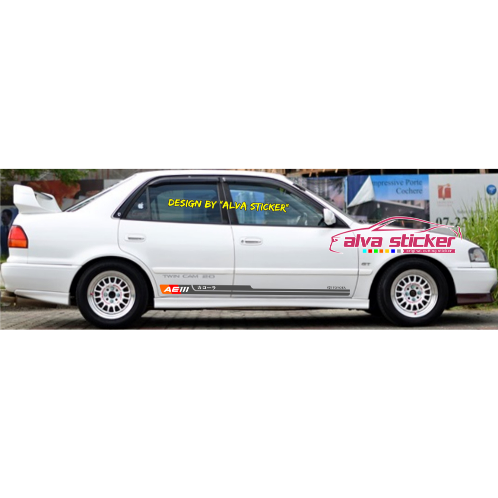 best sticker corolla ae111 stiker corolla list stripe minimlaist mobil toyota all new corolla ae 111