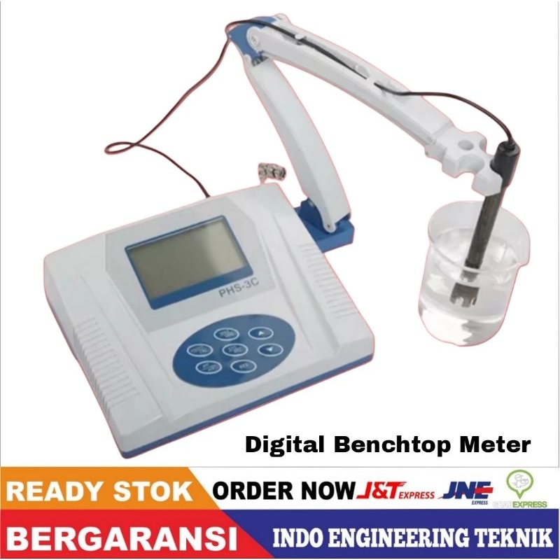 Digital benchtop pH meter & temperature (pH dan suhu)