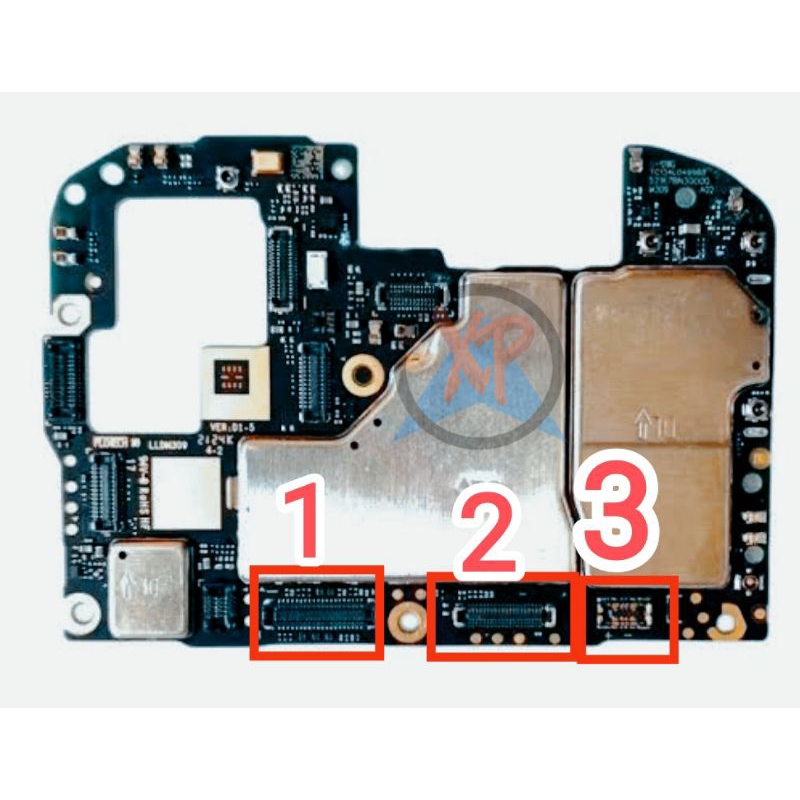 soket konektor di mesin redmi note 10/note 10s fpc on board