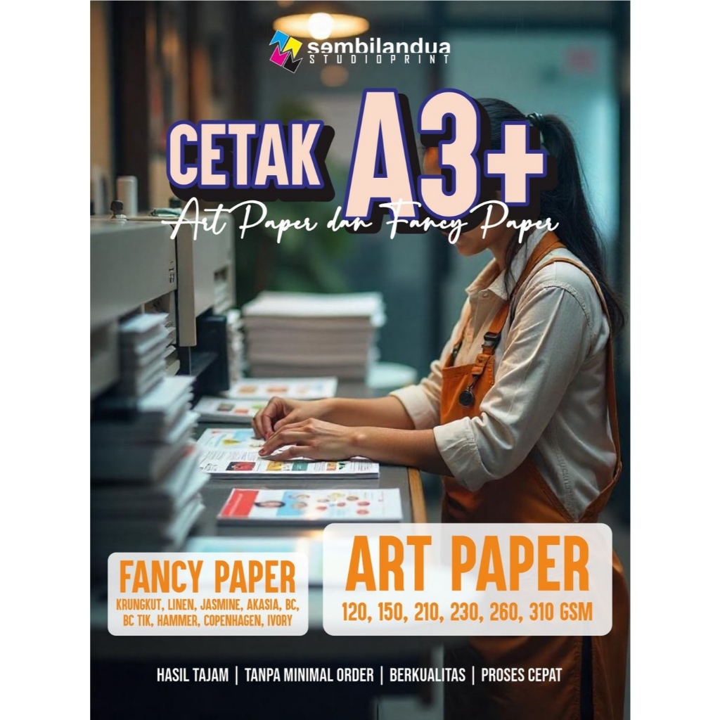 Sambilandua StudioPrint Cetak A3+ Art Paper Fancy
