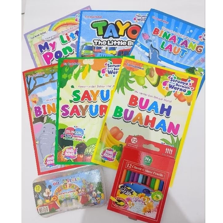 

Paket Mewarnai Anak Free Pensil & Crayon