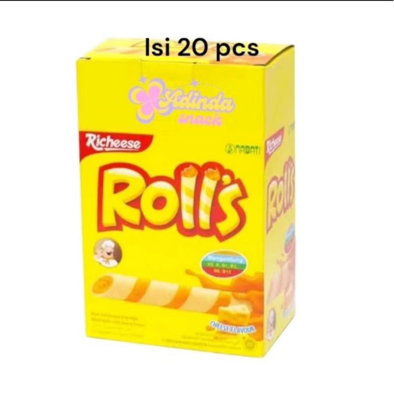 

nabati rolis keju dan coklat isi 24pcs