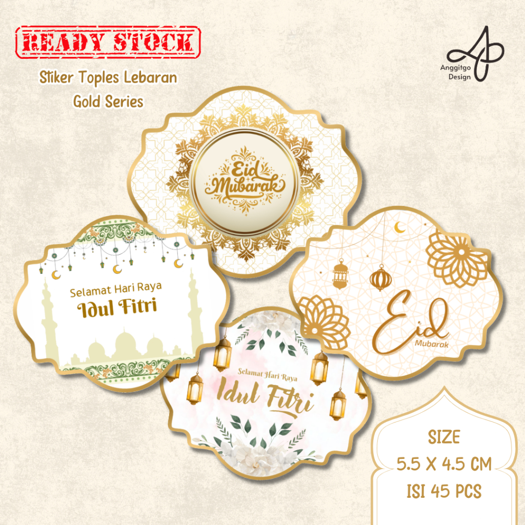 

Stiker Toples Lebaran Gold Series Eid Mubarak Selamat Hari Raya Idul Fitri Sticker Idul Fitri FREE Input Logo Anggitgo Design