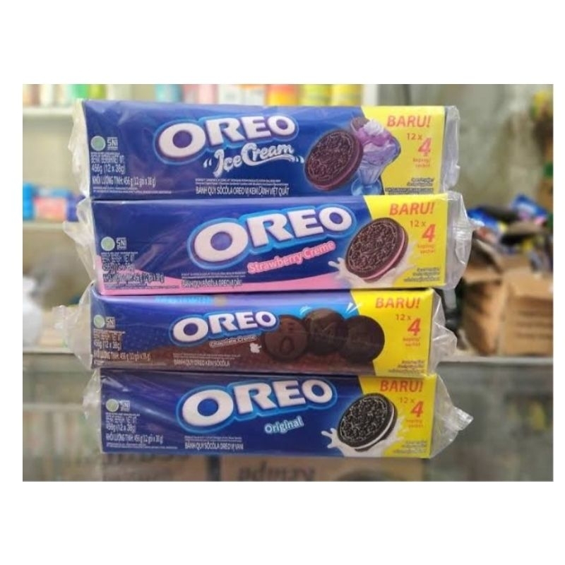 

MURAH OREO Biskuit 4 rasa 38gram ( 1 box isi 12pcs )