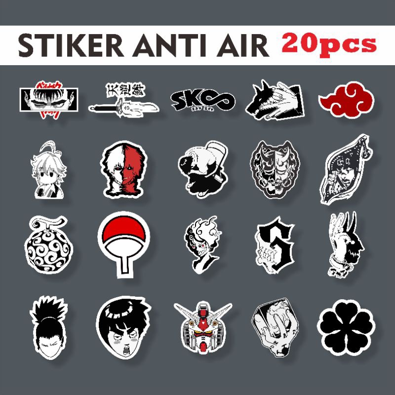 

Stiker Anime Anti Air 20pcs – Desain Keren, Tahan Lama!