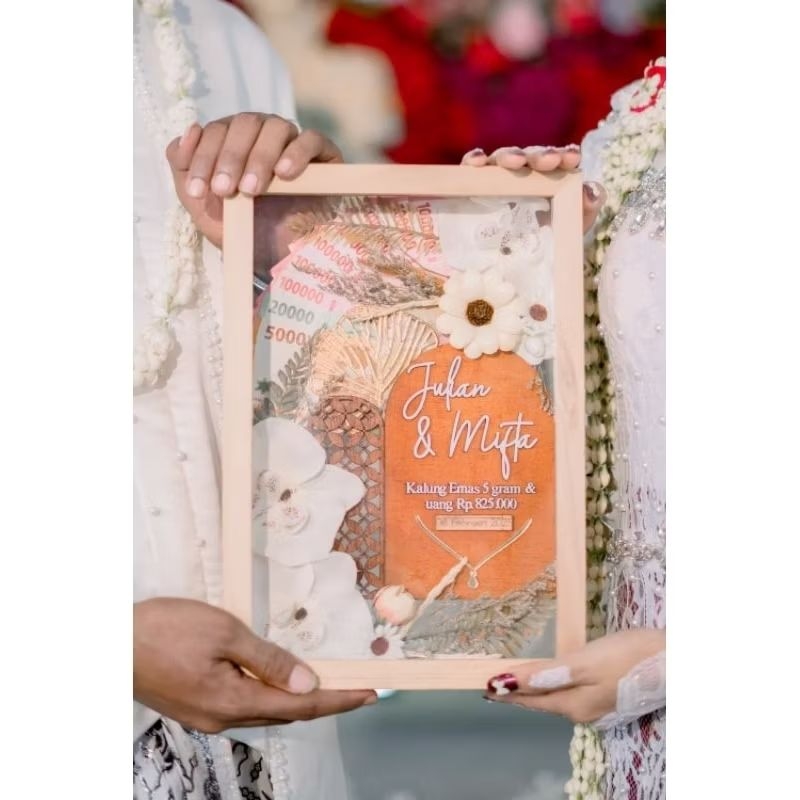 Mahar Pernikahan Akrilik | Bingkai Akrilik | Frame Kayu | Mahar Pernikahan Kayu 20x30cm