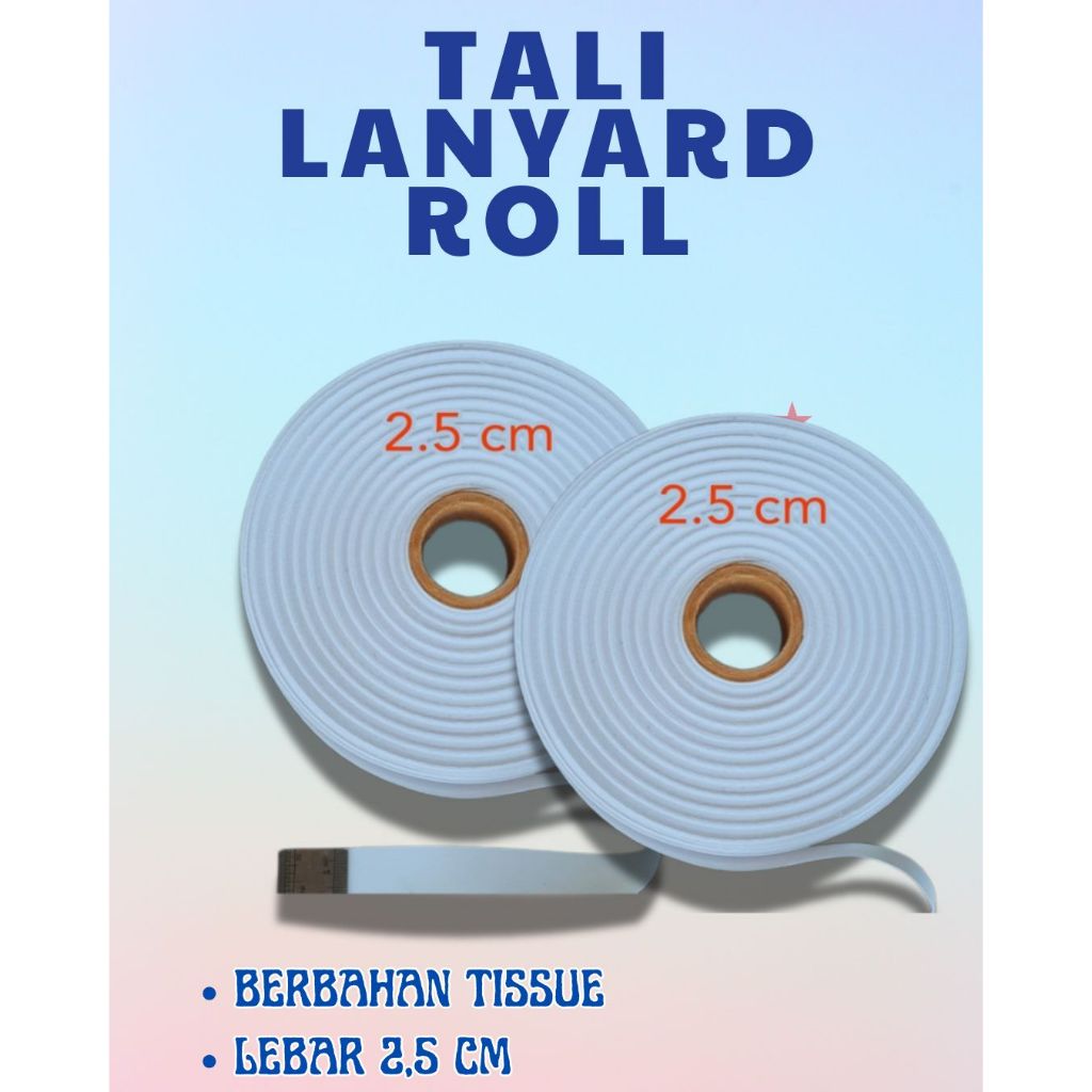 

tali pita lanyard tissue printing sublime Bahan Lanyard Tissu Roll ukuran 2,5 cm
