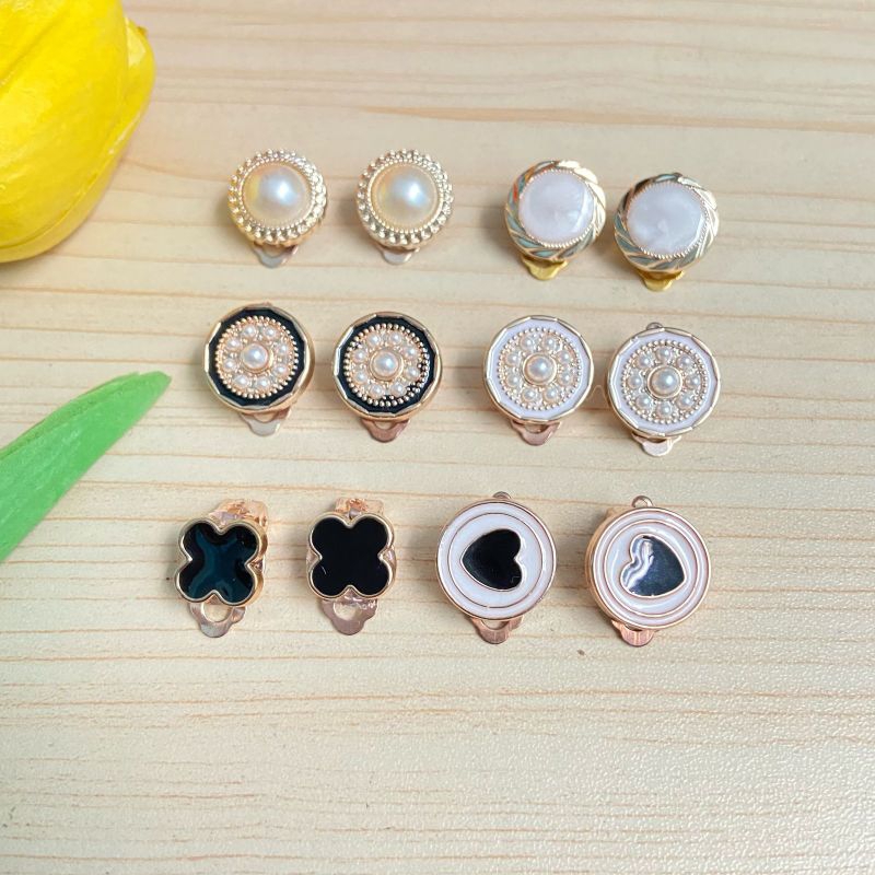 anting hijab/klip anting/anting hijab mutiara/anting kelopak