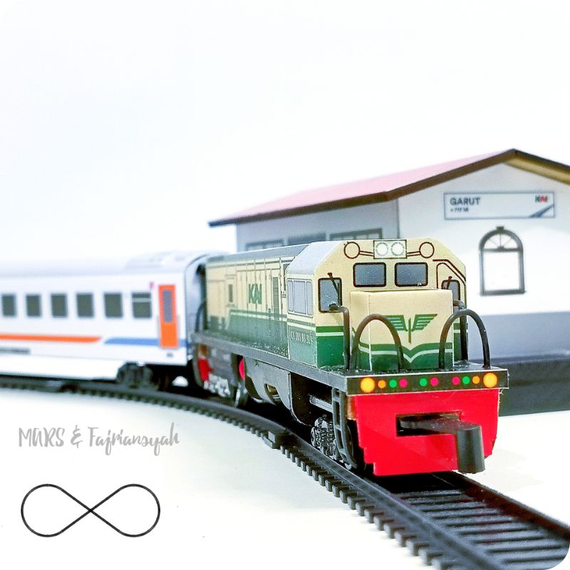 Kereta Api Indonesia Bermesin | Train Set | Full Set | Gerbong Ekonomi | Stasiun
