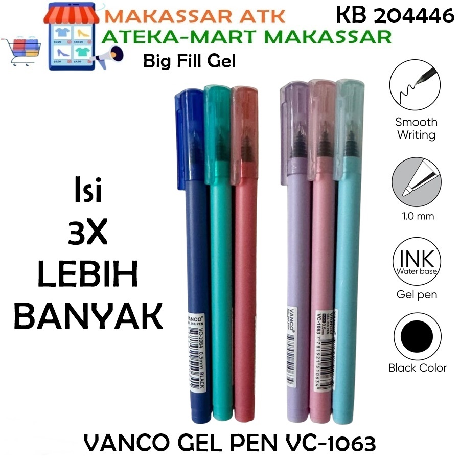 

[1PCS] VANCO GEL PEN VC-1063 VC-1064 JUMBO GEL