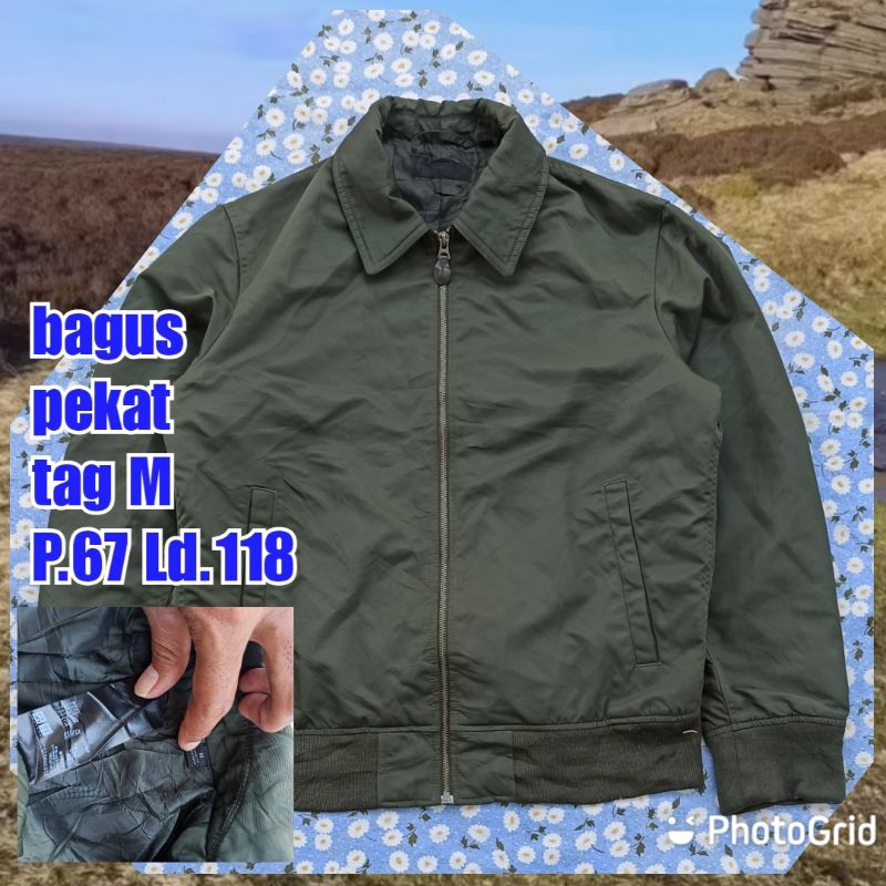 jaket work kerja casual bomber army military kera uniqlo