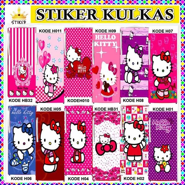 Stiker Kulkas Motif Karakter Hellokitty