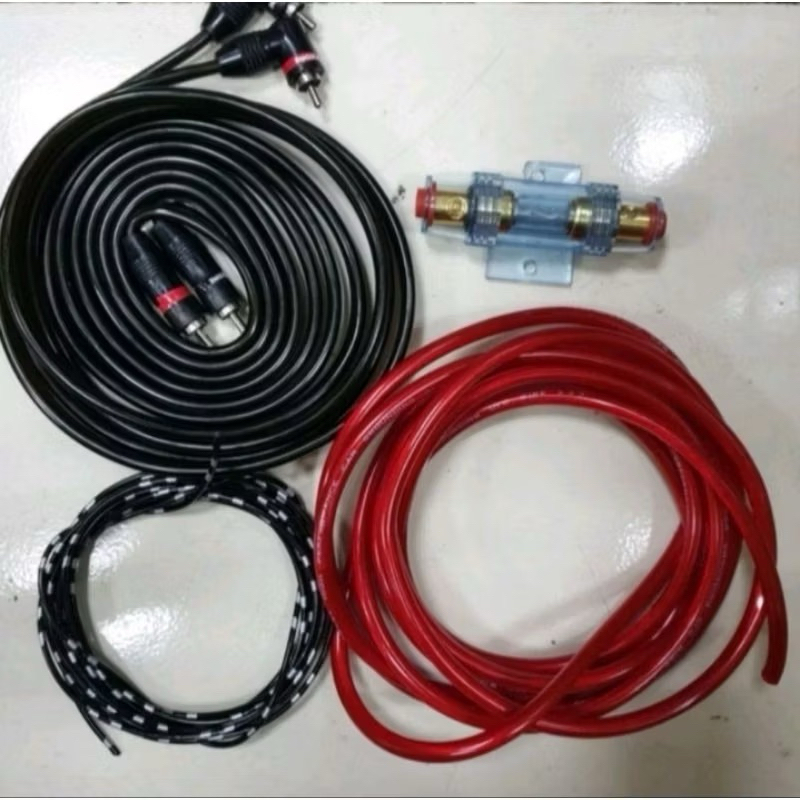 Paket Set Kabel Subwoofer Kolong Power Monoblok Audio Mobil Universal