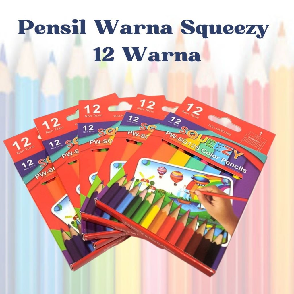 

Squeezy Pensil Warna Pendek 12 Variasi Warna Non Toxic