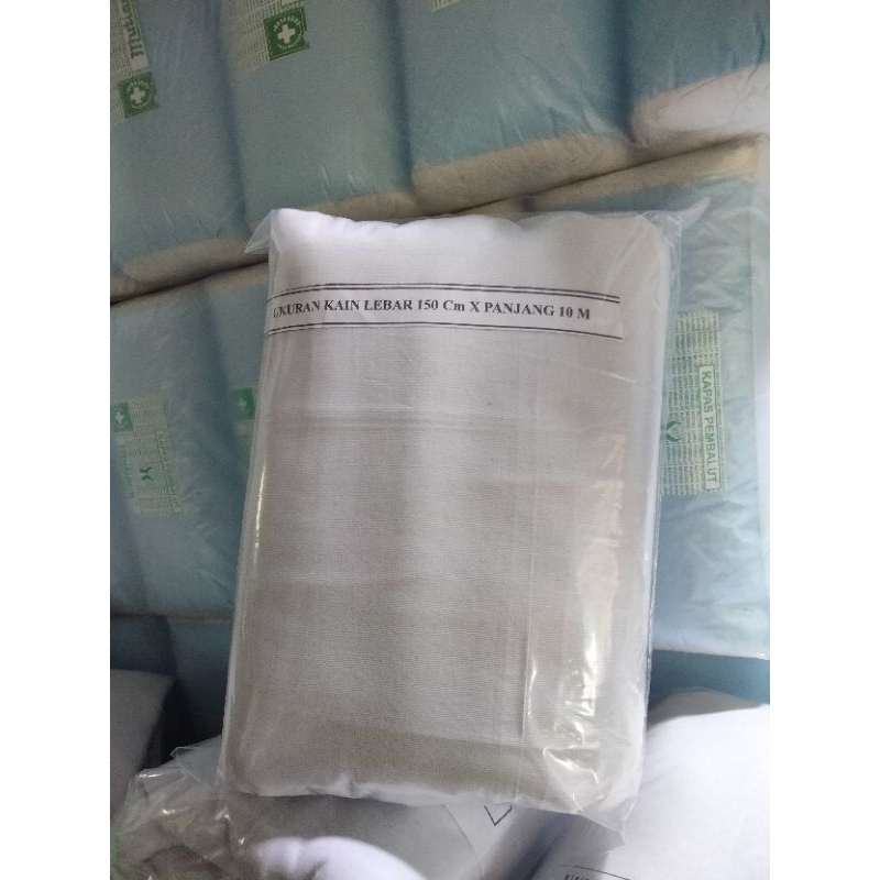 kain kafan kualitas terbaik cap polite shop panjang 10 m lebar 150 cm