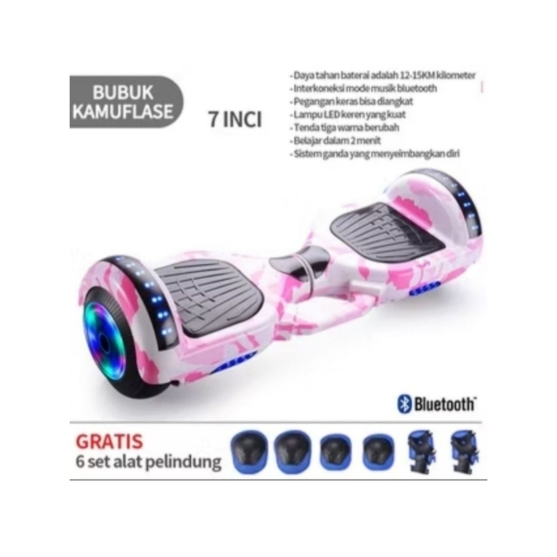hoverboard 7 inch warna pink
