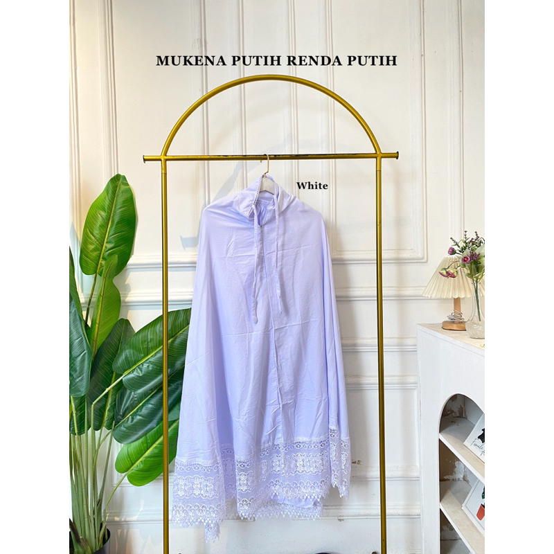 MUKENA PUTIH RENDA PUTIH