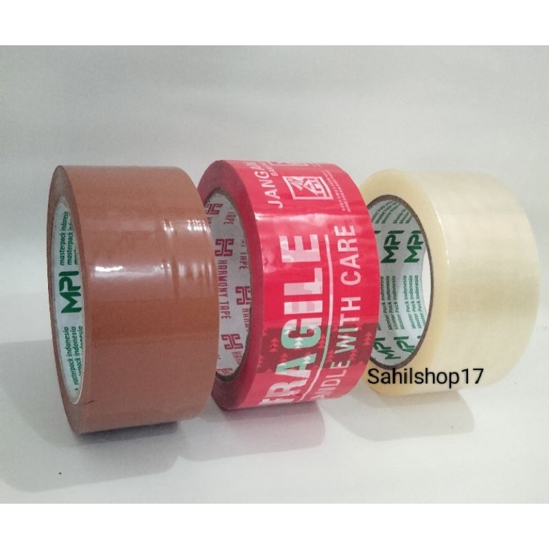 

Lakban 3 pcs Lakban Coklat MPI Lakban Bening MP1 Lakban Fragile