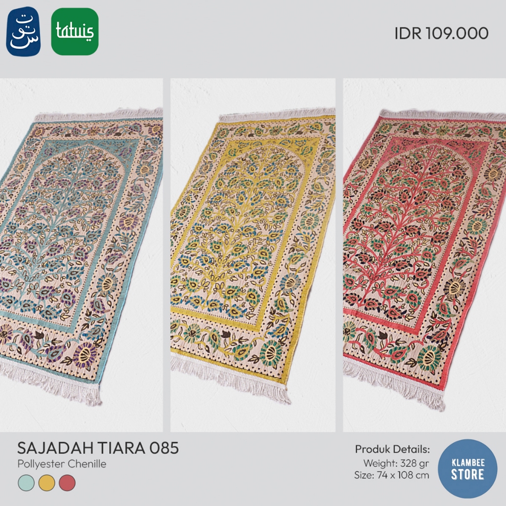 Tatuis Sajadah Travel Lipat Tiara 085 Polyester Chenille