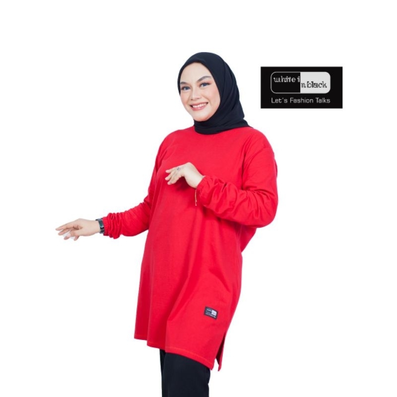 paket hemat atasan kaos polos tunik wanita cotton tebal lembut