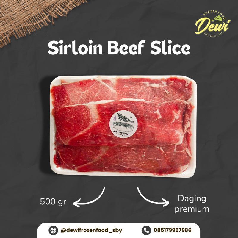 

Beef Slice Sirloin / Beef Slice Sirloin 500 Gram / Daging Has / Beef / Daging Slice / Beef Slice