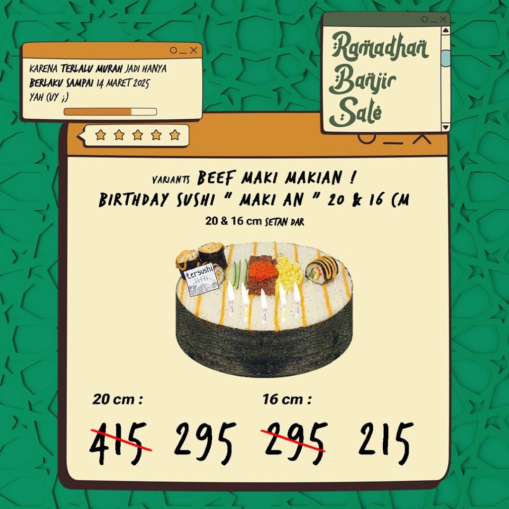 

Birthday Sushi Ramadhan Sale