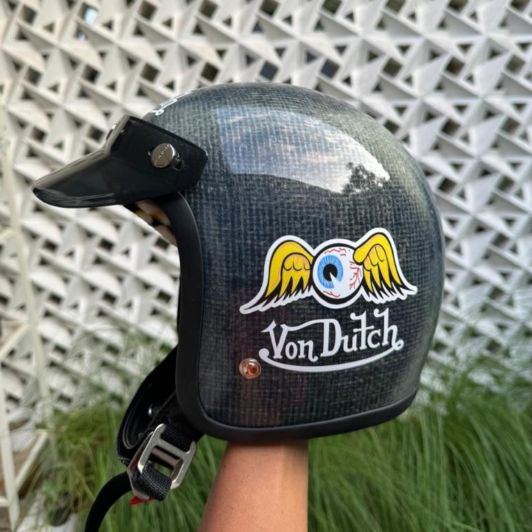 Helm Slim Head Motif Busa Leopard