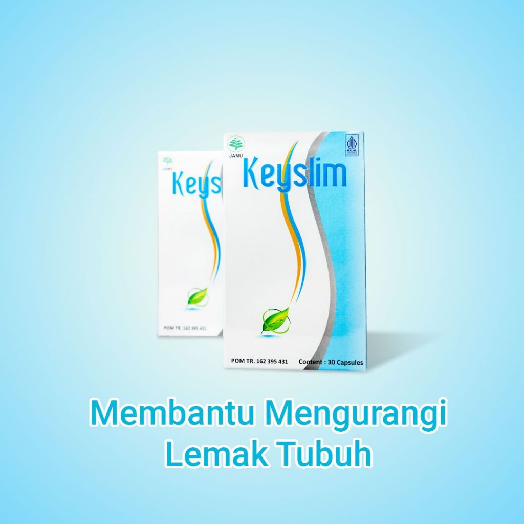 

Keyslim 30 kapsul penurun berat badan singset langsing alami BPOM HALAL