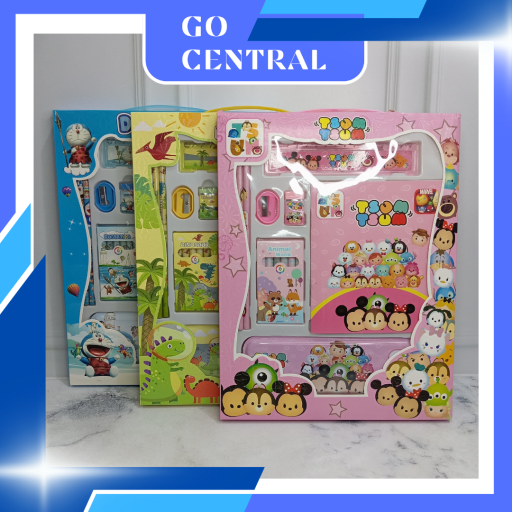 

{ GC } Stationary Set Large 8in1 Peralatan Tulis Anak Little Pony Cars Mcqueen Spiderman Doraemon Kitty