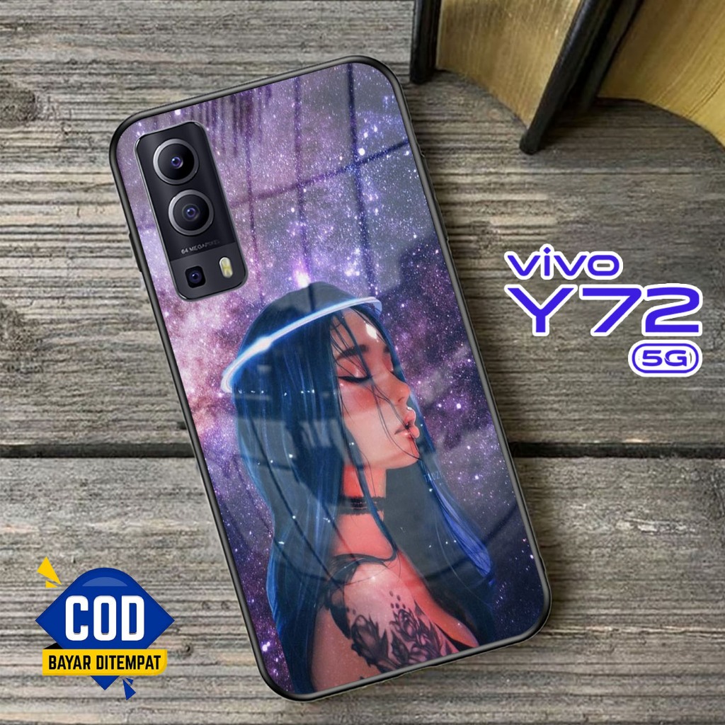 Softcase Kaca VIVO Y72 (5G) - Case Handphone VIVO Y72 (5G) [T91].
