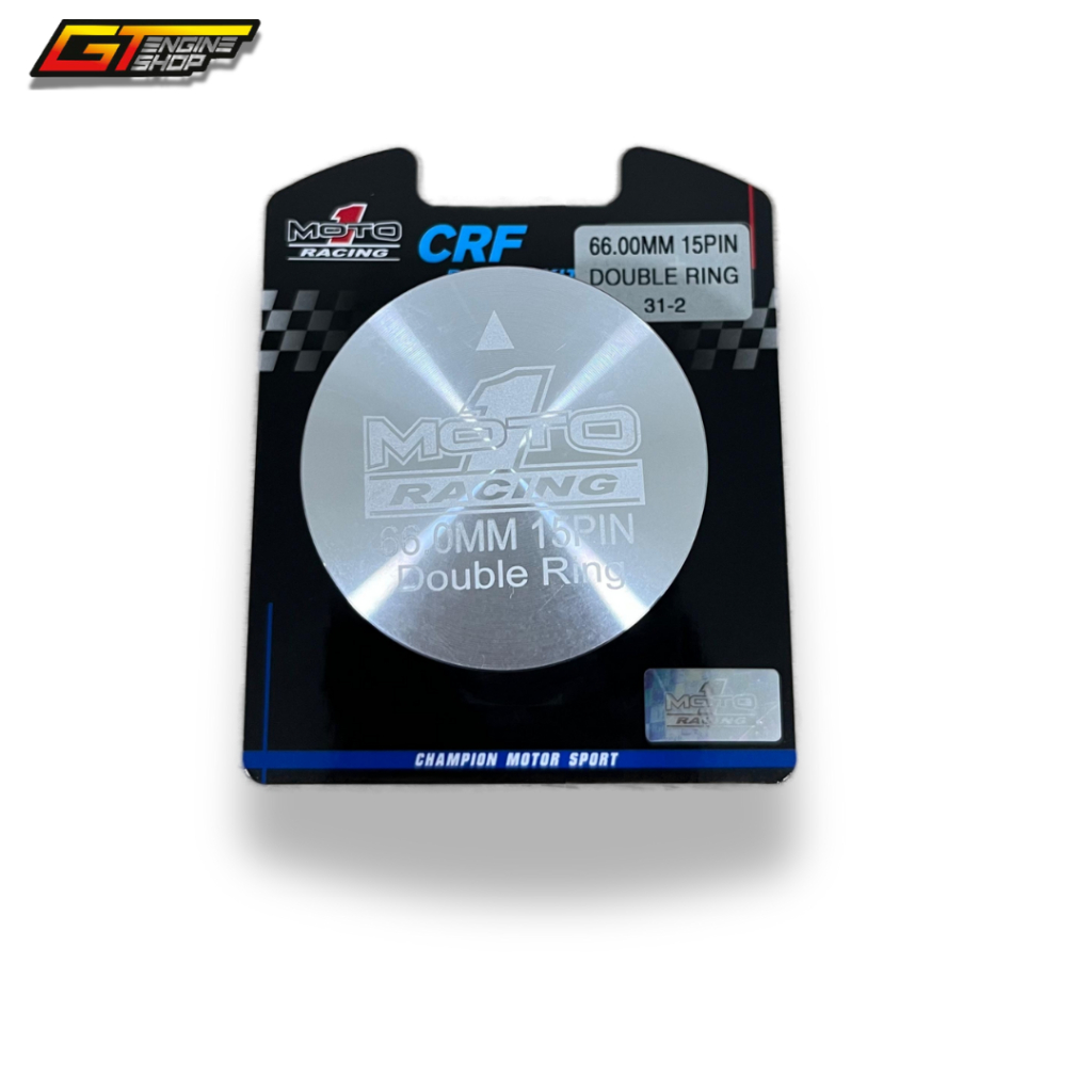 PISTON 66 PEN 15 PIN 15 MOTO 1 RACING SEHER 66 PEN 15 PIN 15 MOTO1 RACING DOUBLE RING CASTING TAIWAN