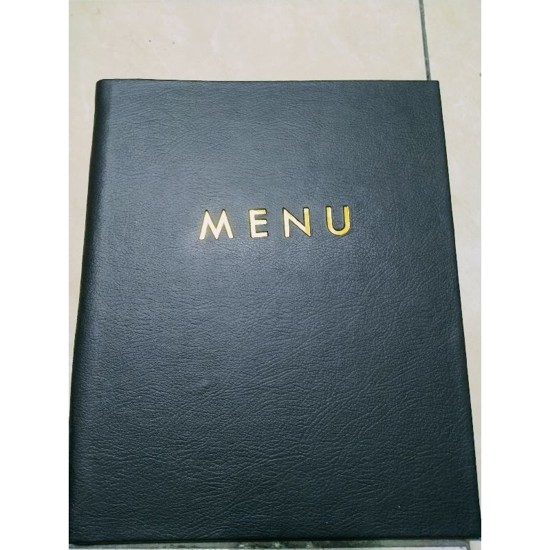 

Cover buku menu resto, caffe, hotel dll, bahan kulit ukuran a4