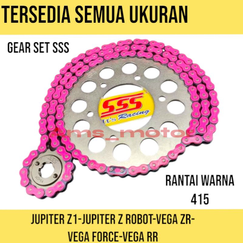 Gear gir set sss 415 Rantai warna jupiter z1/jupiter z robot/vega/vega force/vega RR/dll
