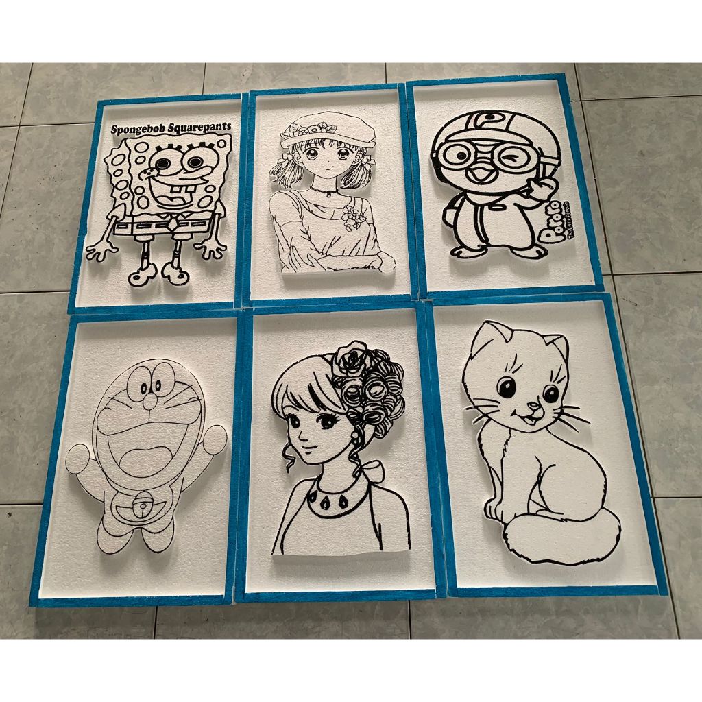 

(25 Pcs) Lukis Sterofoam 3D UK 33X50 / Styrofoam 3 Dimensi / Sterofoam Lukis Anak Timbul uk 33x50
