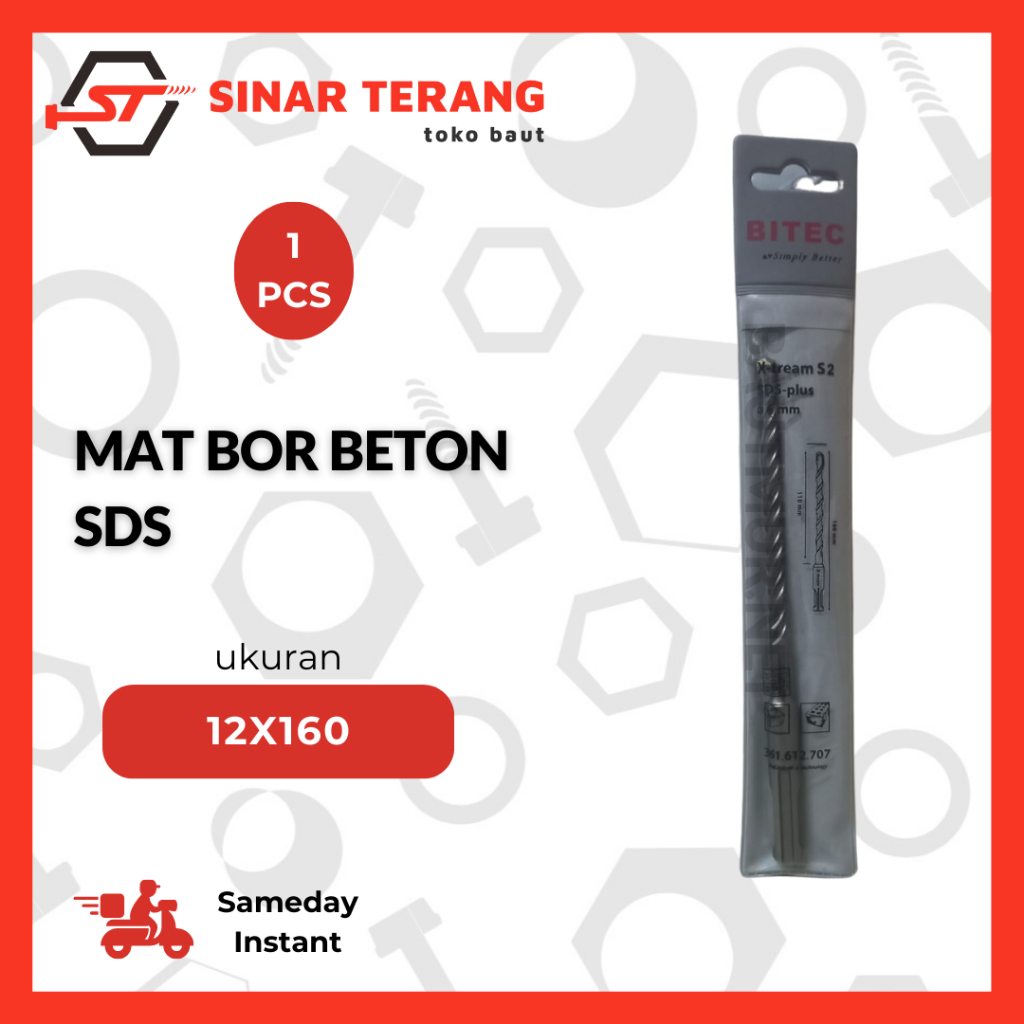 Mata Bor Beton SDS 12x160mm | Mata Bor Tembok HIlti Solid/Bitec
