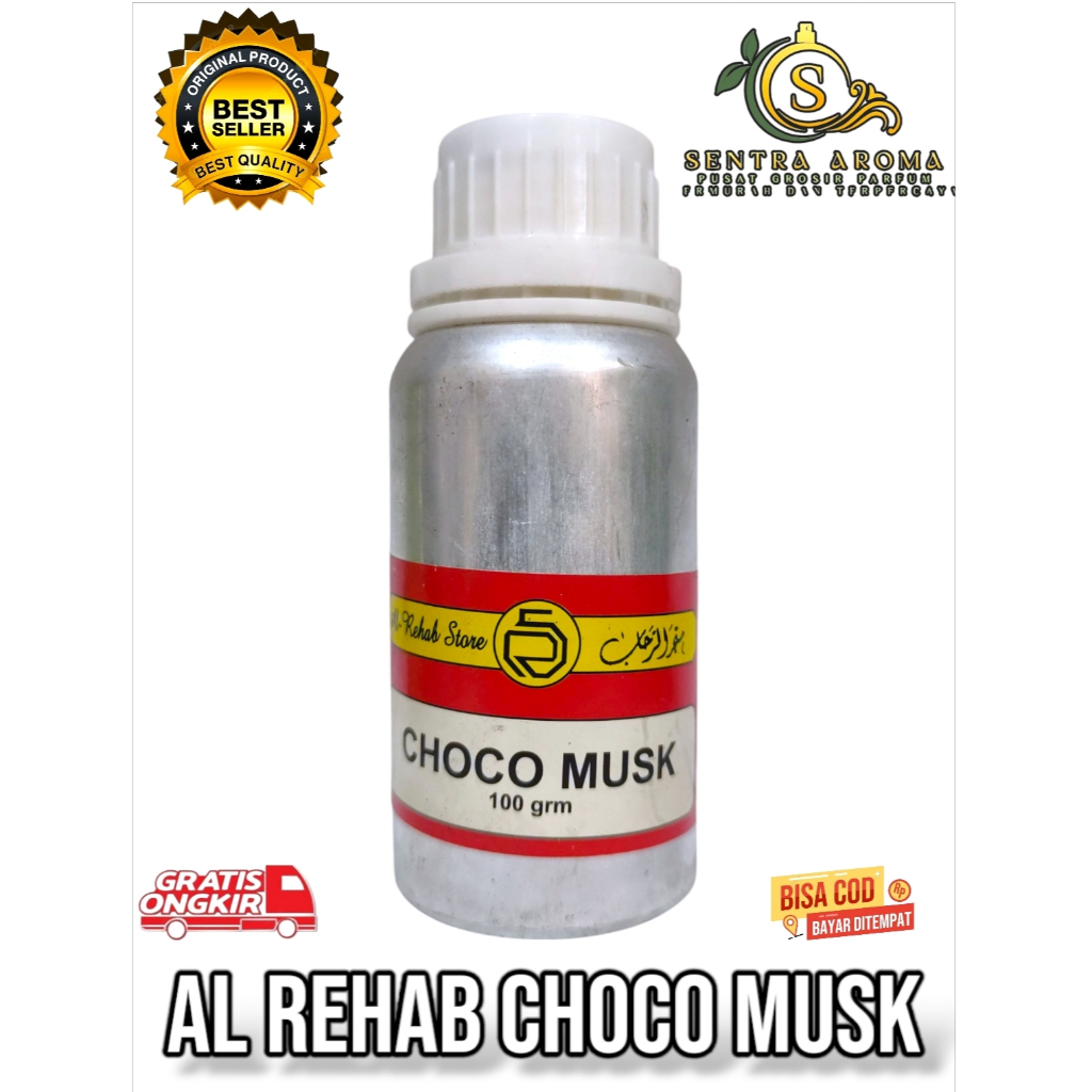 AL REHAB CHOCO MUSK BIBIT PARFUM MURNI KEMASAN SEGEL KALENG 100 GRAM { ORIGINAL }