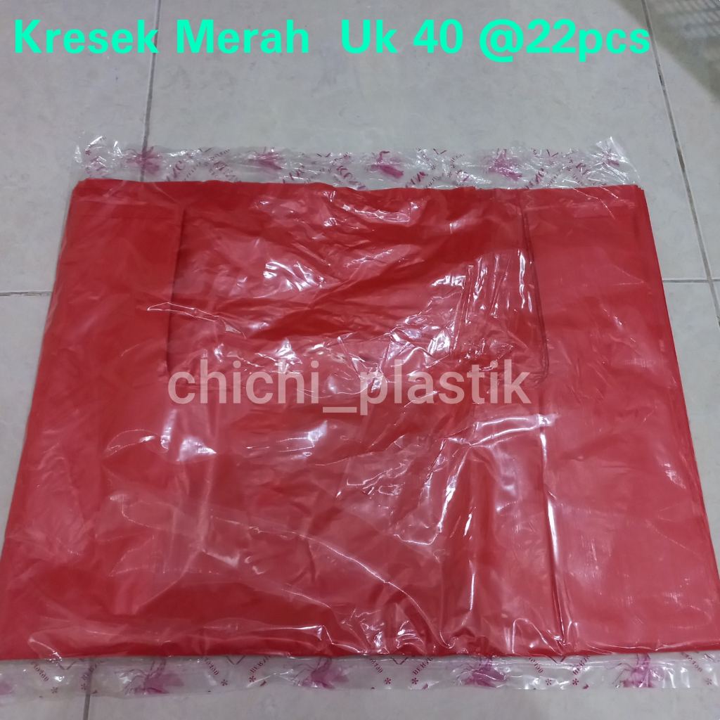 kresek merah uk 40 kresek merah polos 40 kresek hajatan kresek sampah