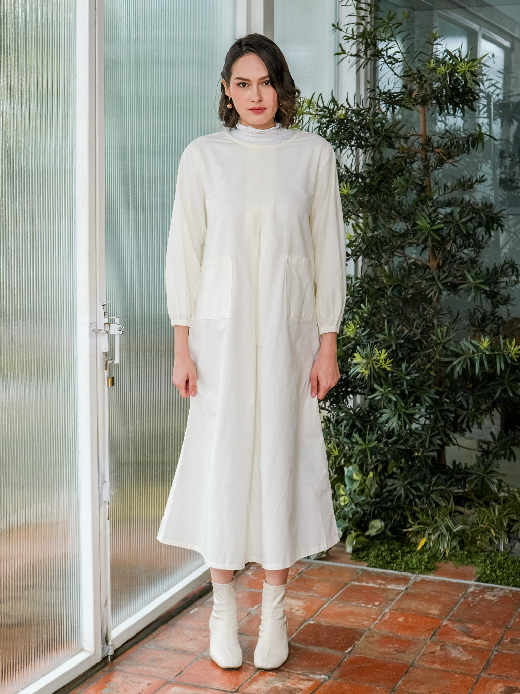 Asiro Wilda Linen Dress Gaun Wanita Gamis Session Ramadhan Baju Lebaran 2026 Gamis Linen Gamis Panja