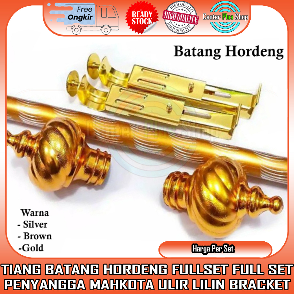Tiang Hordeng Set Komplit Batang Gorden Rel Pipa Horden Besi Full Fullset Gordeng Rel Korden Gagang 