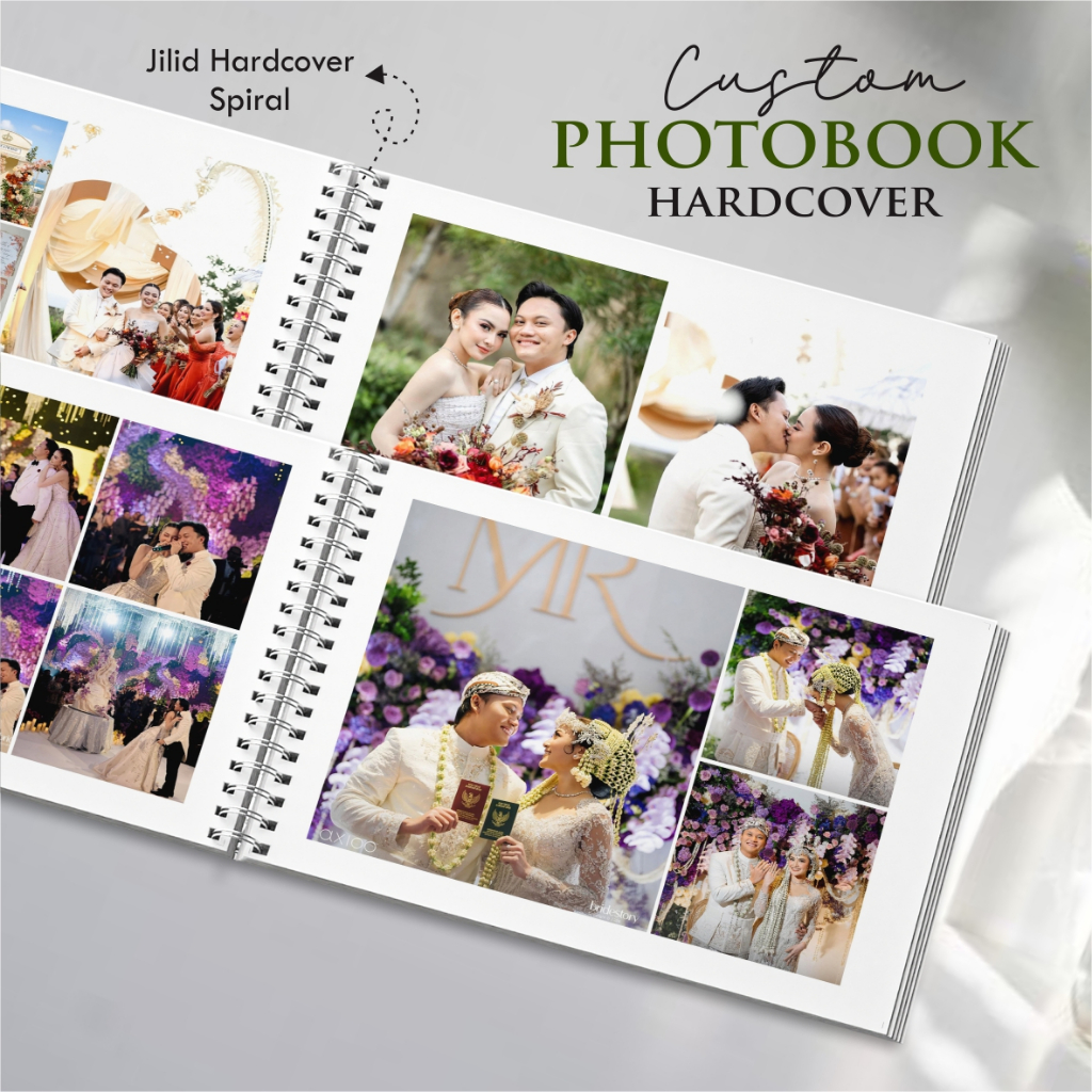 PHOTOBOOK CUSTOM HARDCOVER PREMIUM - BUKU ALBUM FOTO AESTHETIC TEBAL - PHOTOBOOK WEDDING SPIRAL