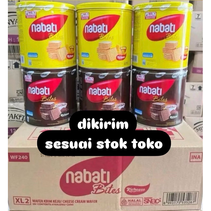 

Nabati Kaleng 1 karton / dus isi 6 kaleng RANDOM SESUAI STOK TOKO