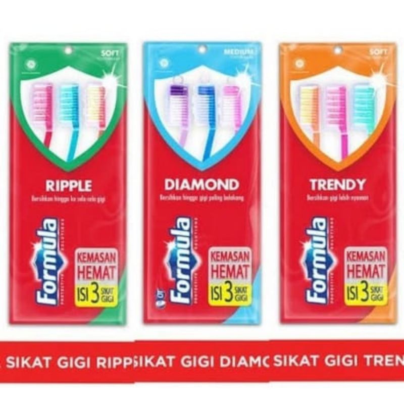 Formula, Sikat gigi isi 3