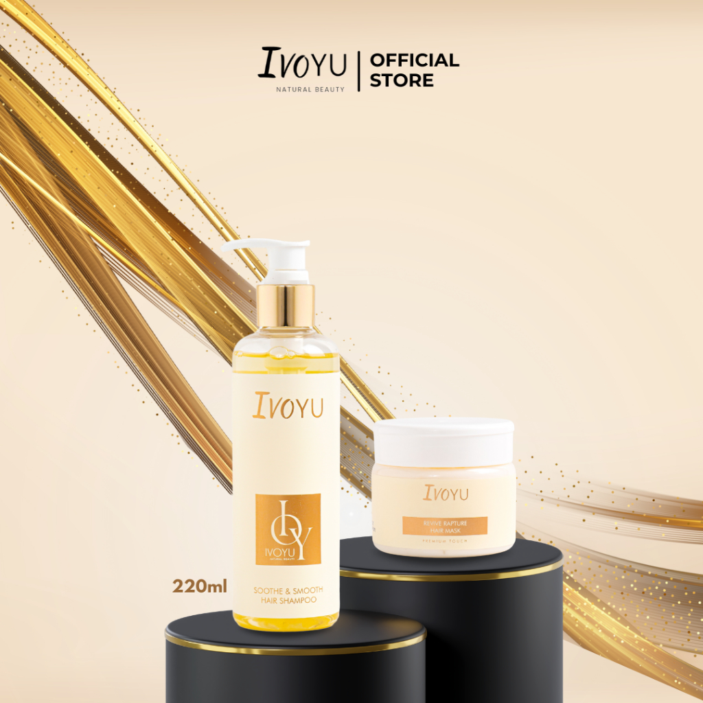 IVOYU Shoote & Smooth Hair Shampoo 220ml +Ivoyu - Revive Rapture Hair Mask 150ml