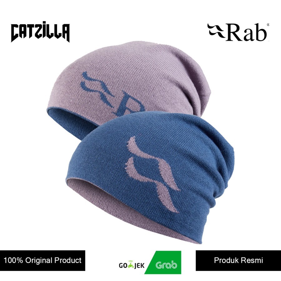 Kupluk Rab Wearya Beanie Warna Patriot Blue Purple Sage