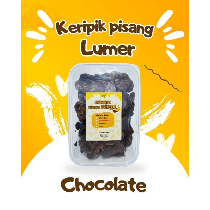 

Keripik Pisang Lumer "Chocolate" 200gr - Toples Persegi